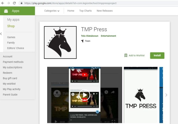 TMP in App store